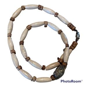 Women’s Fine Beaded Necklace granite Gemstone 20”